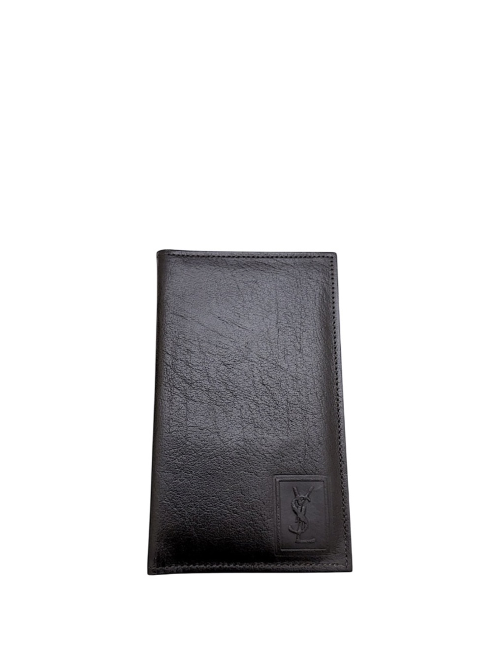 YVES SAINT LAURENT - BROWN LEATHER BIFOLD LONG WALLET